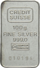 100 Gramm Silberbarren Credit Suisse
